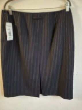 Harve Benard Navy Pinstripe Flat Front Dress Shorts